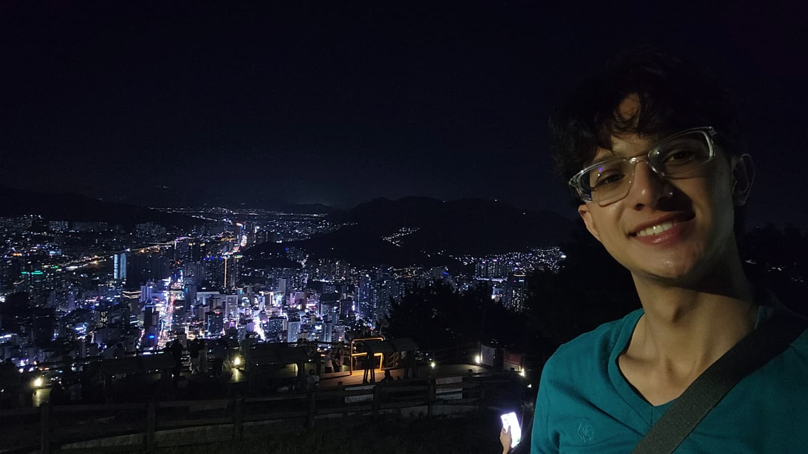 Alberto overlooking Seoul at night